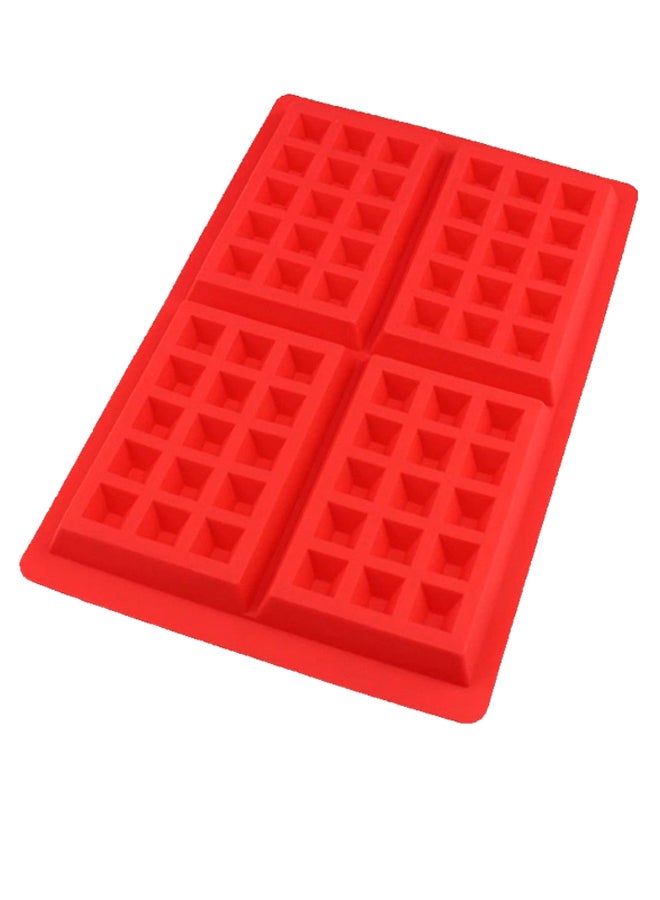 2-Piece Waffle Chocolate Craft Candy Mould Set Red 30 x 20cm