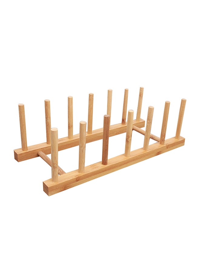 Multi-Purpose Solid Wood Dish Drip Rack Brown 25.5 x 12 x 10cm - Image 1