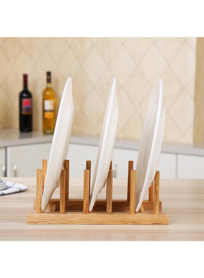 Multi-Purpose Solid Wood Dish Drip Rack Brown 25.5 x 12 x 10cm - Image 2