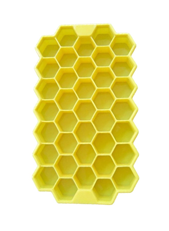 2-Piece Honeycomb Shaped Popsicle Mould Yellow 21 x 15 x 10cm - Image 1