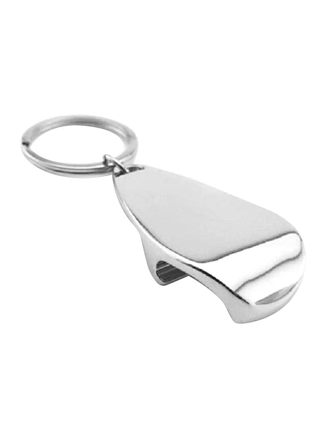 طقم حلقات معدنية لامعة لفتاحات الزجاجات مكون من قطعتين فضي 12 x 5 x 3Ø³Ù†ØªÙŠÙ…ØªØ±  - Image 1