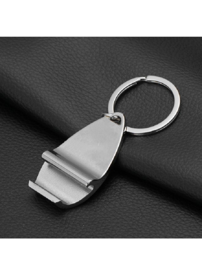 طقم حلقات معدنية لامعة لفتاحات الزجاجات مكون من قطعتين فضي 12 x 5 x 3Ø³Ù†ØªÙŠÙ…ØªØ±  - Image 2