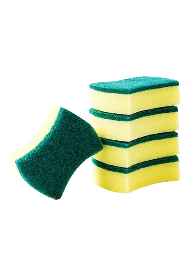 10-Piece Kitchen Cleaning Magic Sponge Eraser Green/Yellow 21 x 17 x 16cm - Image 1
