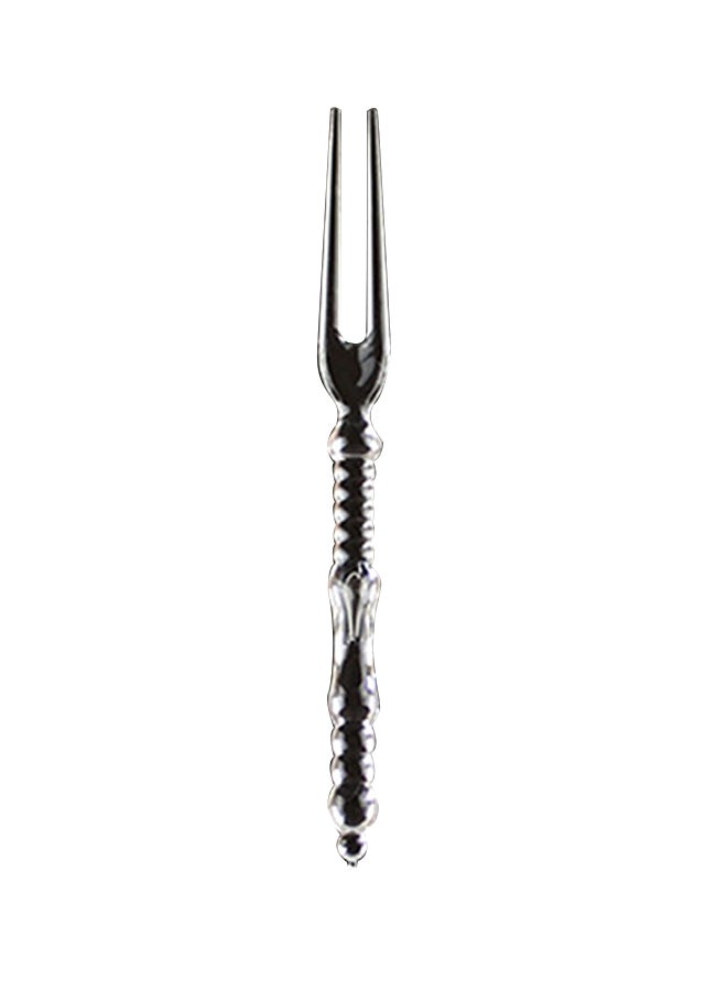 700-Piece Mini Transparent Disposable Fork Silver 25 x 20 x 10centimeter - Image 1