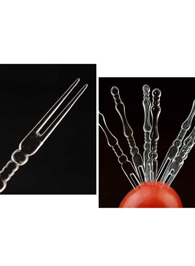 700-Piece Mini Transparent Disposable Fork Silver 25 x 20 x 10centimeter - Image 3