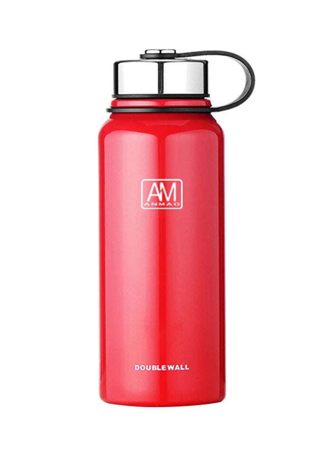 زجاجة مياهٍ عازلة للحرارة من الستانلس ستيل أحمر 34 x 10 x 10سم - Image 1