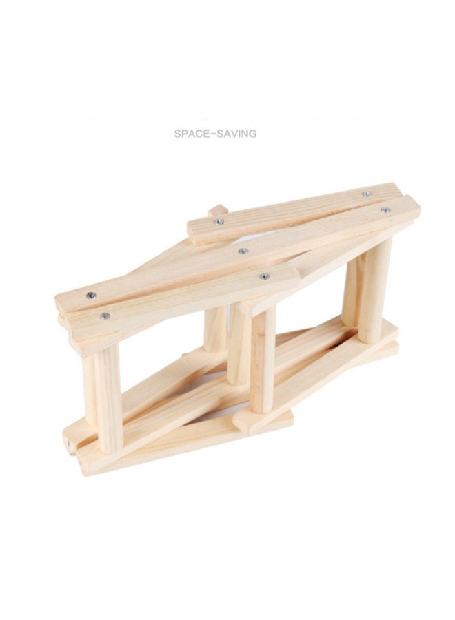 10-Piece Wooden Wine Bottle Rack Beige 13 x 6 x 35centimeter  - Image 2