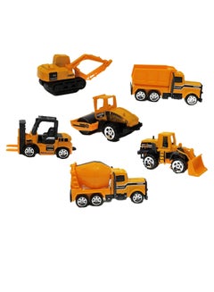 MissTiara 6-In-1 Die-Cast Construction Vehicle Set With Carrier Truck  - Image 2