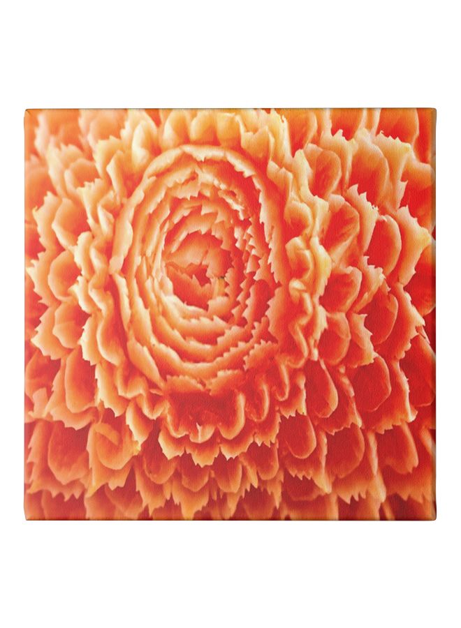 Decorative Roses Wall Painting With Frame Orange/White 30x30cm