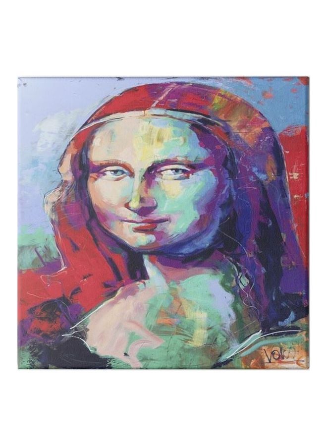Mona Lisa Framed Wall Art Painting Multicolour 30x30cm