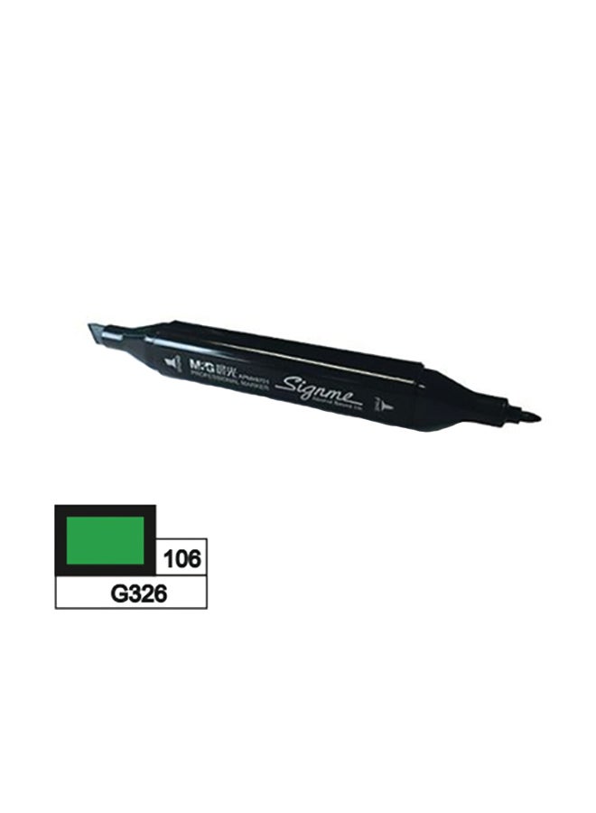 M&G Signme Dual Tip Permanent Marker 106 Green - Image 2