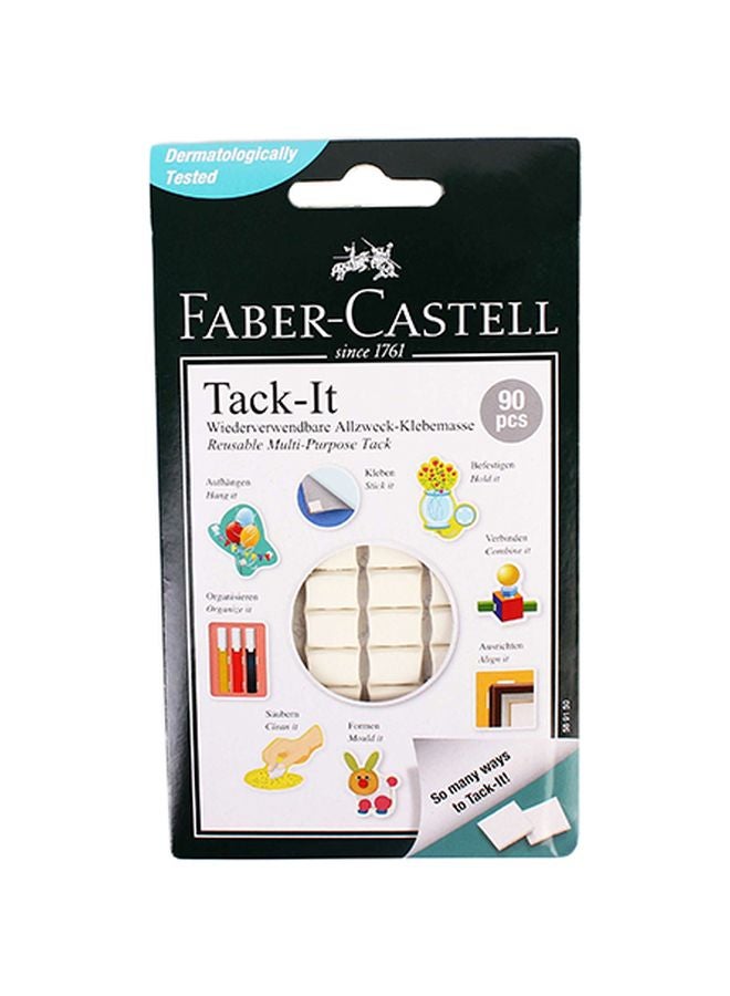FABER-CASTELL 90-Piece Tack-It Removable Adhesive Set White - Image 1