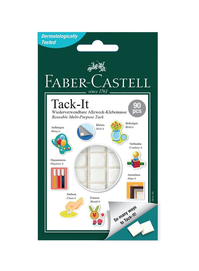 FABER-CASTELL 90-Piece Tack-It Removable Adhesive Set White - Image 2