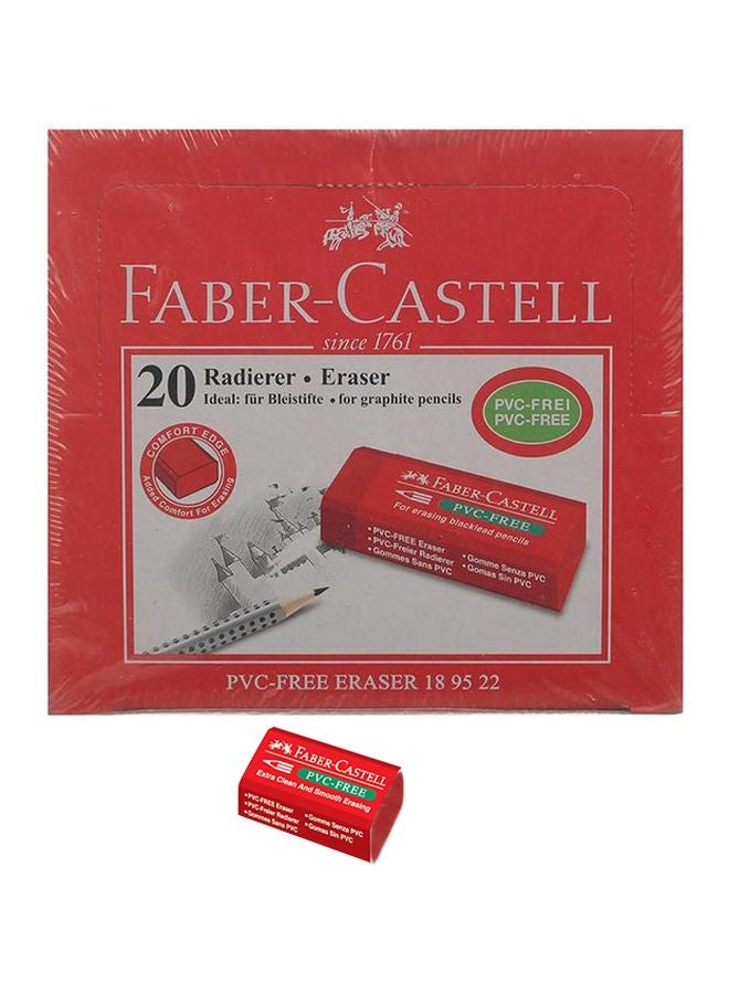 طقم ممحاة لنعومة وتنظيف إضافي من 20 قطعة أبيض