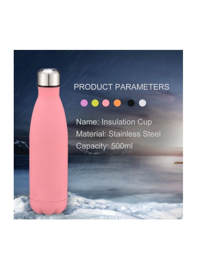 Generic - Stainless Steel Water Bottle Rose Pink 26.5x7centimeter - Image 1