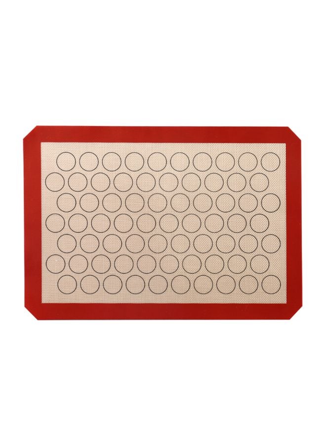 Silicone Baking Mat Red/Beige 42x29.5x1cm - Image 1