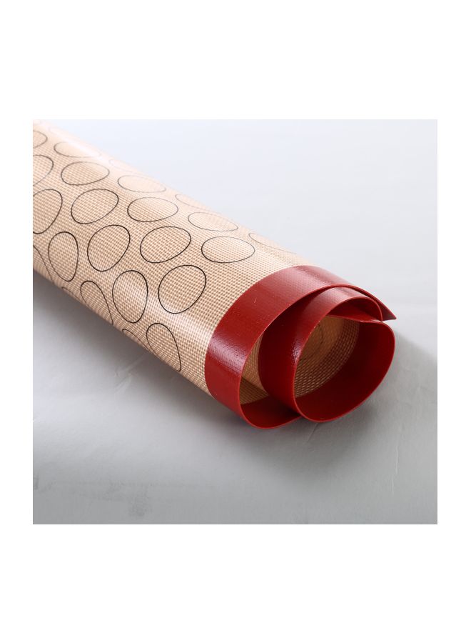 Silicone Baking Mat Red/Beige 42x29.5x1cm - Image 4