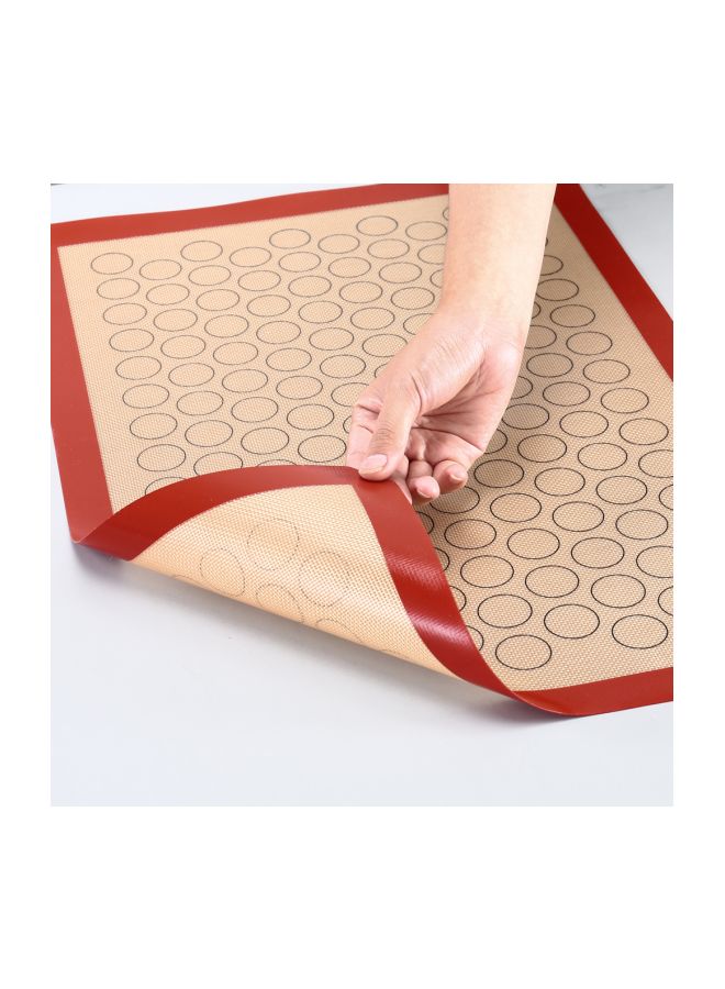 Silicone Baking Mat Red/Beige 42x29.5x1cm - Image 5