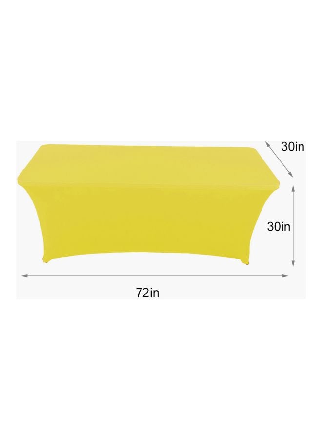 Rectangular Stretch Table Cover Yellow 72x30x30inch - Image 4