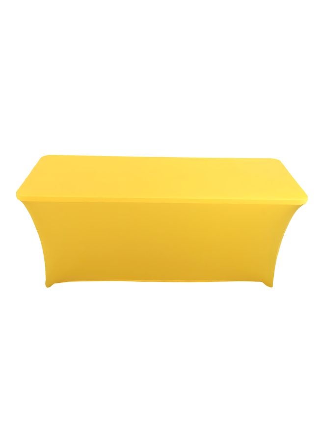Rectangular Stretch Table Cover Yellow 72x30x30inch - Image 1