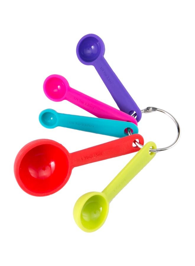 zeal 5-Piece Measuring Spoon Set Red/Blue/Pink