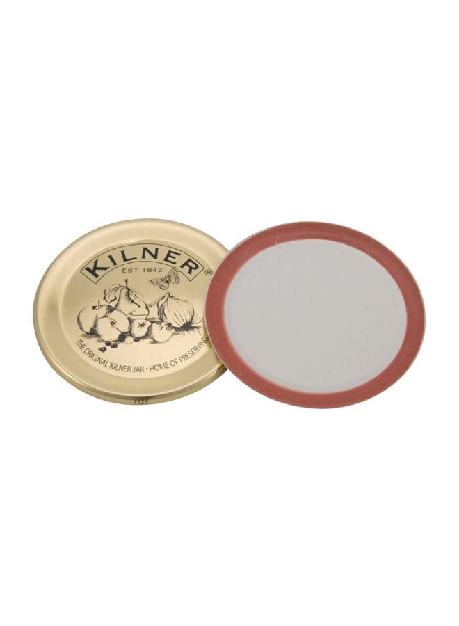 Kilner 12-Piece Replacement Jar Lid Set Gold/Black 9.5x7x2.5cm - Image 1