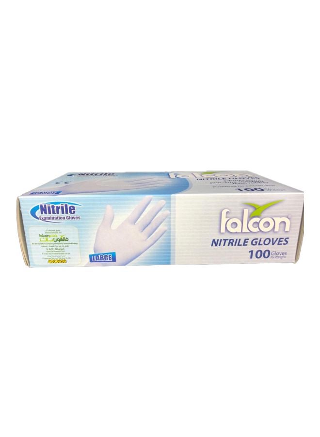 Falcon 100-Piece Nitrile Gloves White L  - Image 2