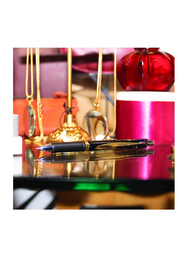 بنتل طقم قلم حبر دائم من 12 قطعة أزرق / فضي - Image 3