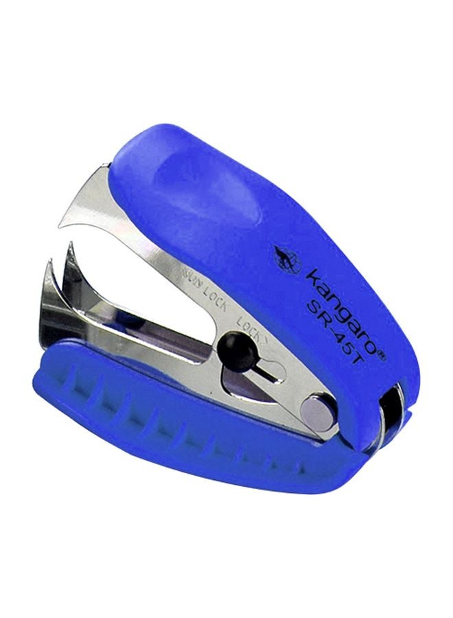 مزيل دبابيس بقفل أمان أزرق / فضي