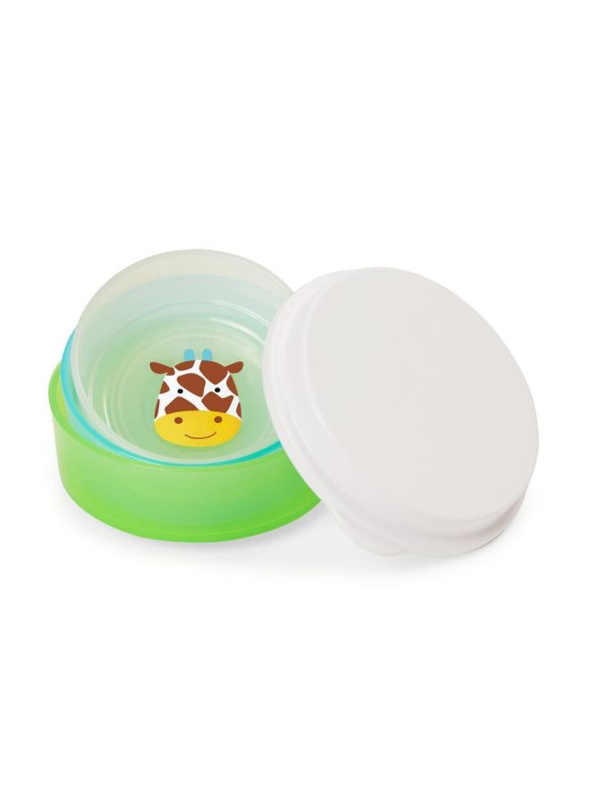 Skip Hop 3-In-1 Smart Serve Zoo Themed Non-Slip Bowl With Lid  - Image 4
