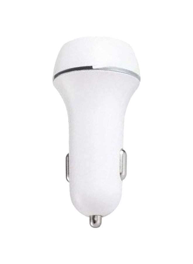 Wopow Dual Port USB Car Mobile Charger White - Image 1