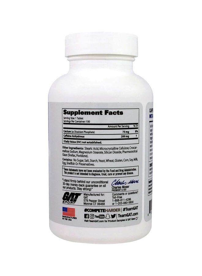 GAT Caffeine Metabolism And Performance Dietary Supplement - 100 Tablets  - Image 2