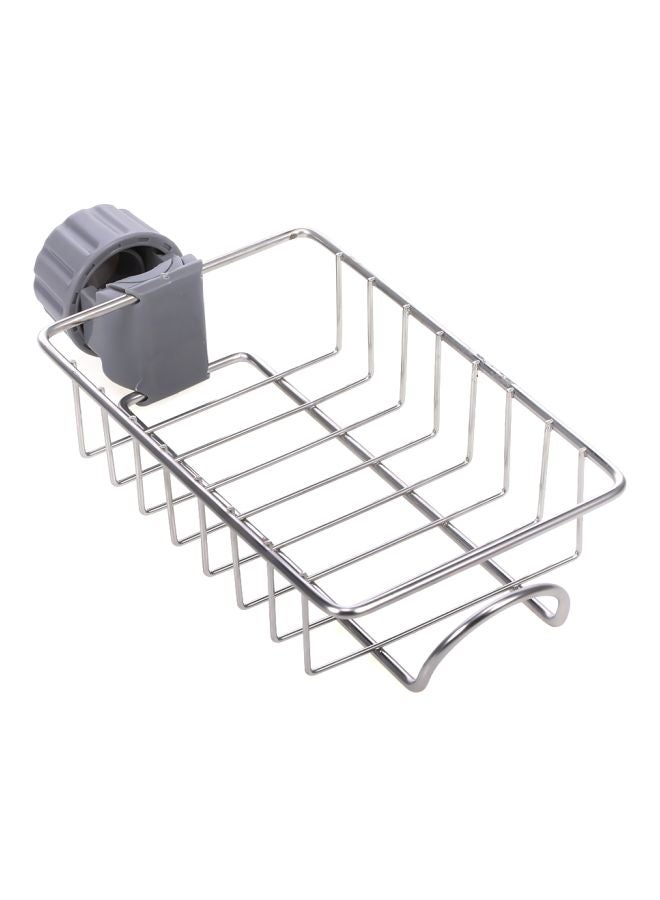 Stainless Steel Faucet Sponge Holder Silver/Grey 190x110x40mm  - Image 1