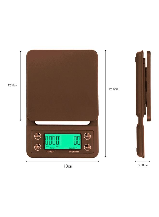Digital Kitchen Scale Brown 19.5x13x2.8cm  - Image 4