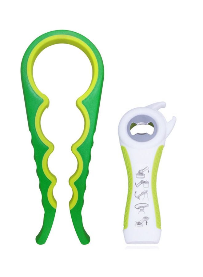 طقم أغطية لزجاجات الرضاعة مكون من قطعتين . أخضر/أبيض Large Opener 14.5x5, Small Opener 22.5x9سم - Image 1