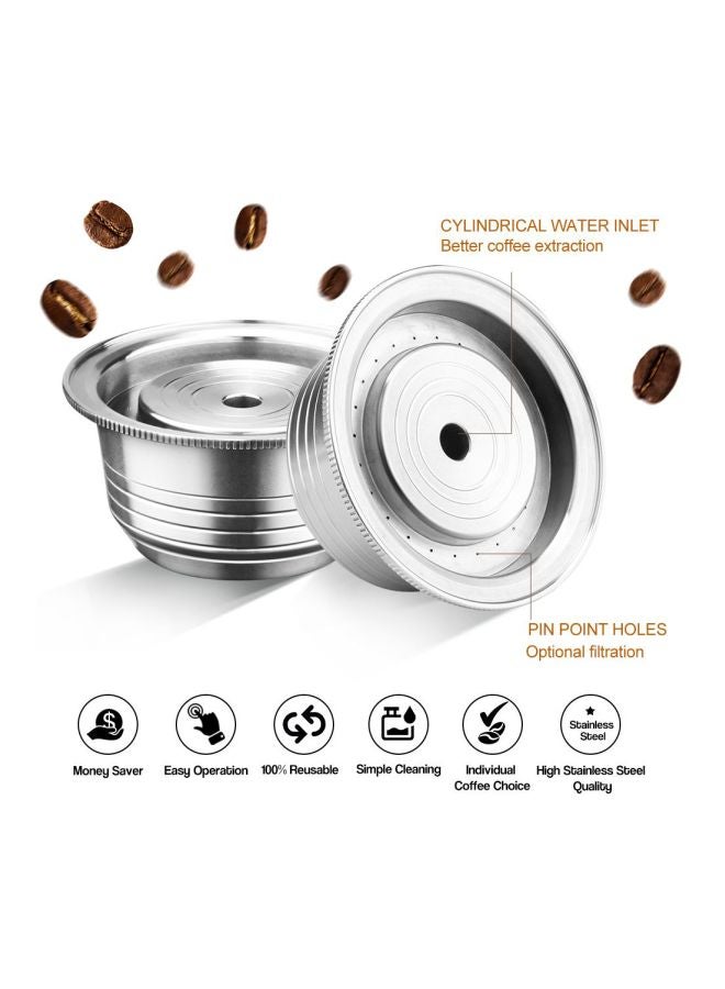 Stainless Steel Coffee Capsules For Vertuoline Pod Filters Silver 2.26x1.10x1.37inch  - Image 3