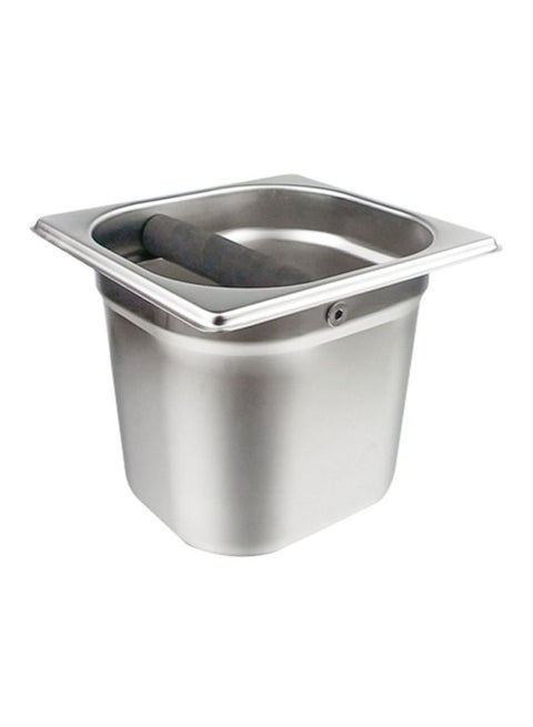 Stainless Steel Coffee Knock Box Container Silver 20.0x20.0x17.0mm