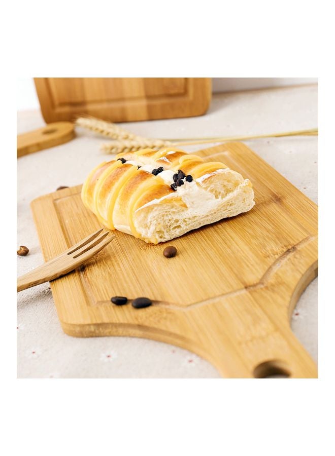 Bamboo Pizza Cutting Board Beige 33x18cm  - Image 5