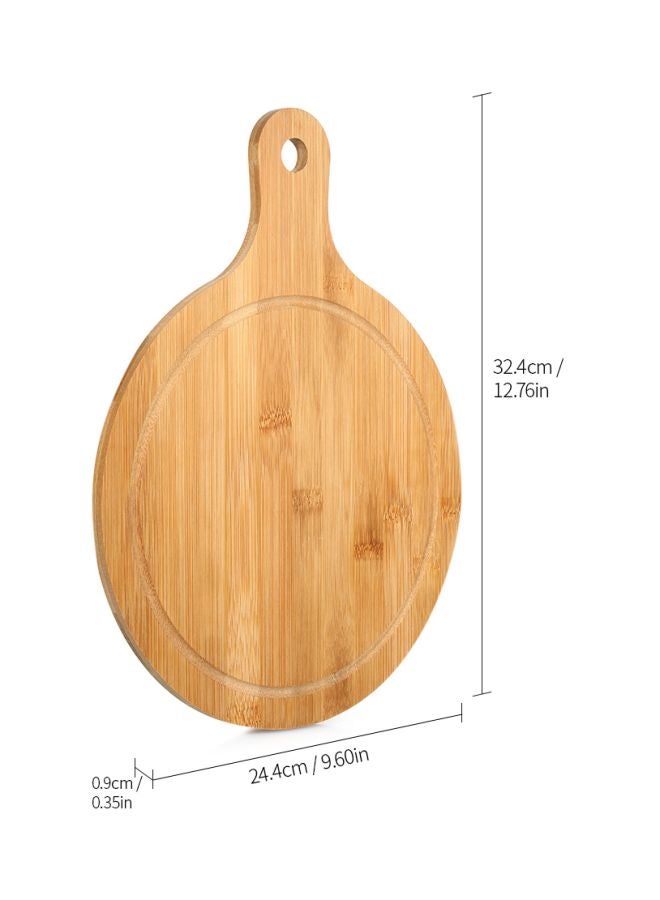 Bamboo Pizza Cutting Board Beige 32.5x24.5x1.9centimeter  - Image 2