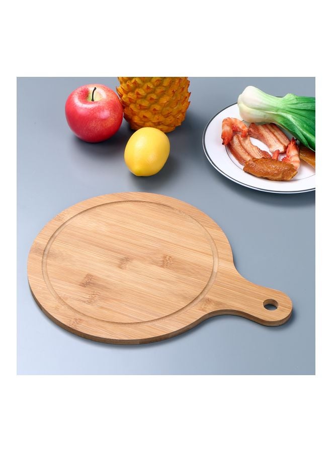 Bamboo Pizza Cutting Board Beige 32.5x24.5x1.9centimeter  - Image 4
