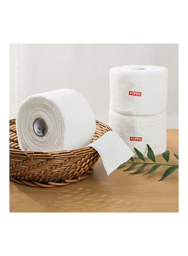 Cotton Towel With Storage Bag White 13x13x9.5cm  - Image 4