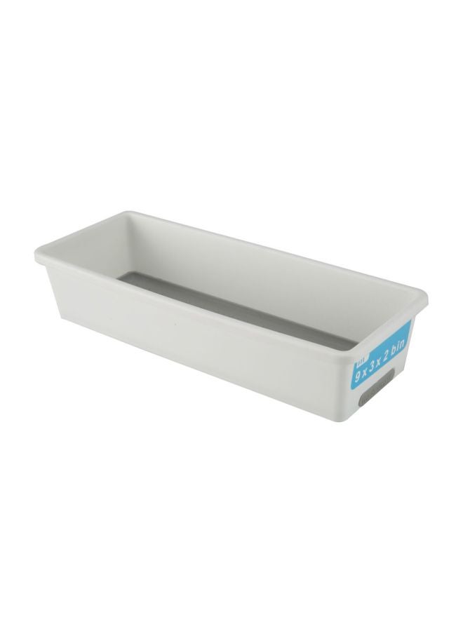 Madesmart Storage Bin White/Grey 9x3x2cm  - Image 1