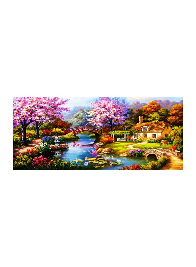 NAIYUE Scenery Pattern Hand Painting Multicolour 28.5x12inch  - Image 1