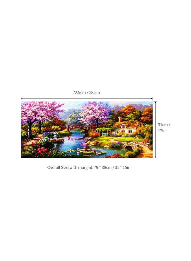 NAIYUE Scenery Pattern Hand Painting Multicolour 28.5x12inch  - Image 4