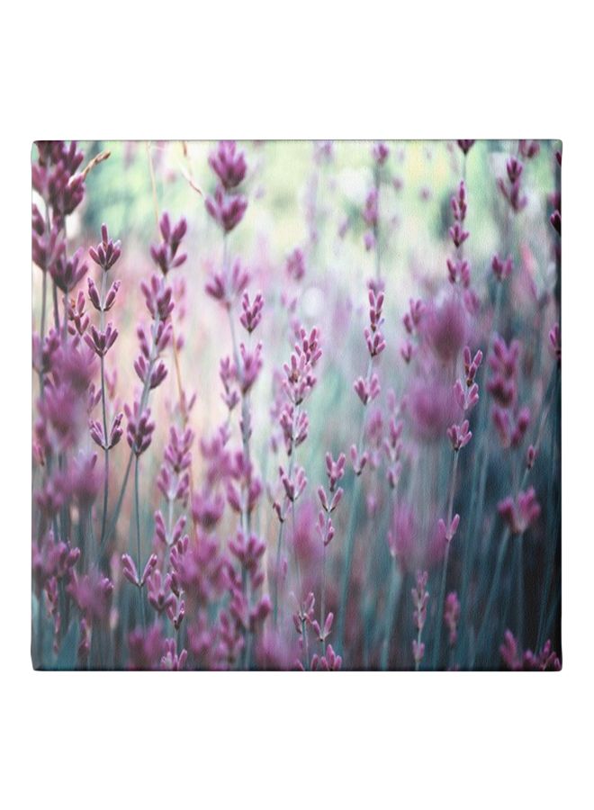 Flower Theme Hidden Framed Wall Painting Purple/White/Green 30x30cm