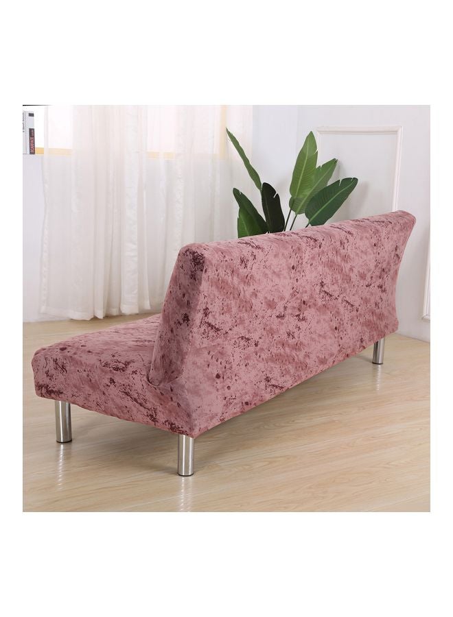 Polyester Armless Sofa Slipcover Brick Red 190cm - Image 3