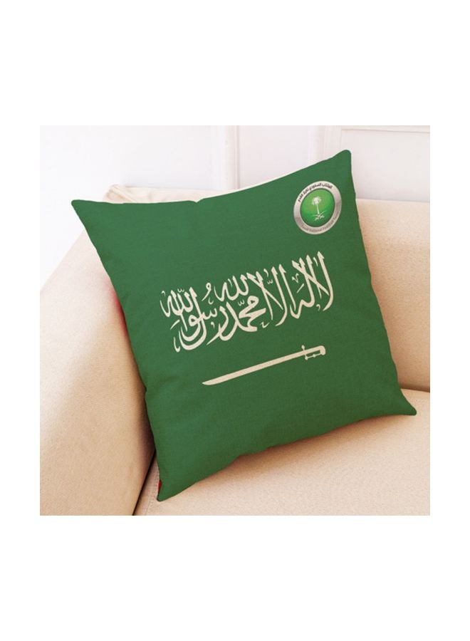 Linen Decorative Cushion Cover Green 48x26x2cm