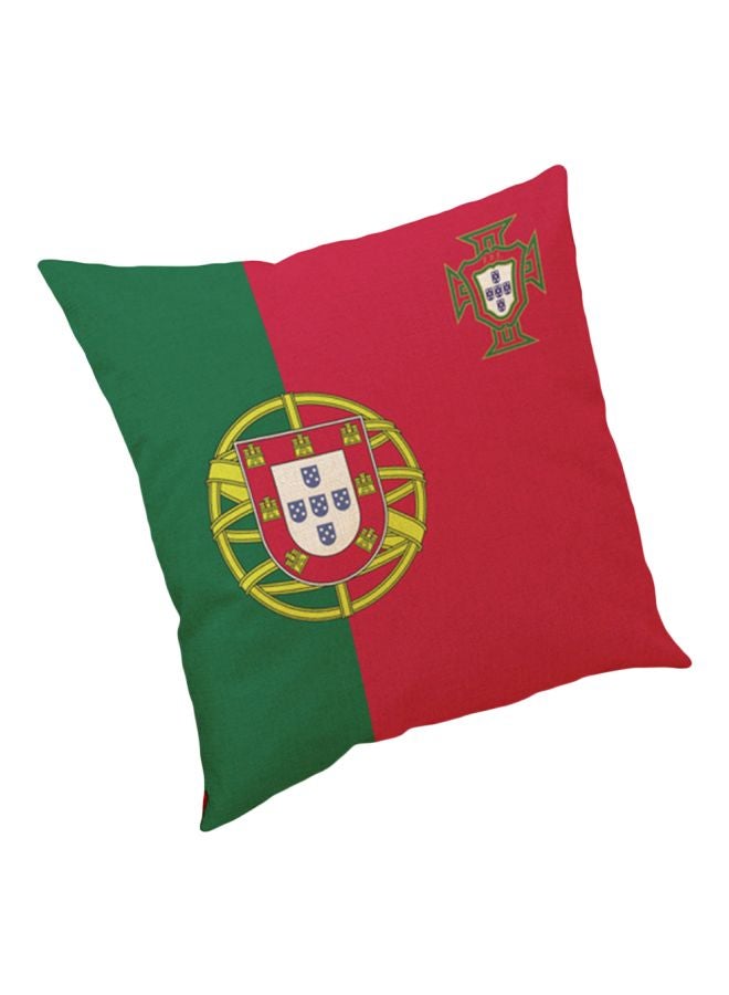 2018 World Soccer Cup Printed Cushion Cover Red/Green/White 45x45cm