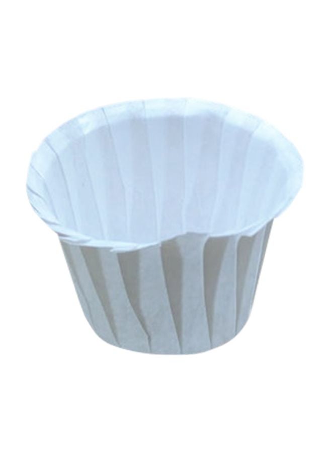 100-Piece Disposable Paper Filter Cup White 34x31.8mm - Image 1