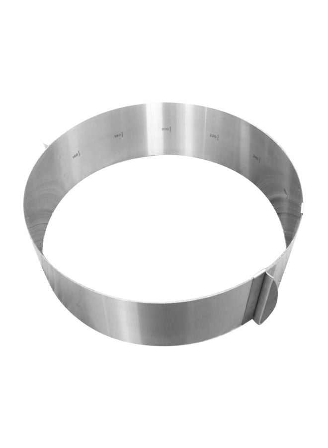 Retractable Stainless Steel Cake Ring Silver 17x9x16.50cm - Image 1